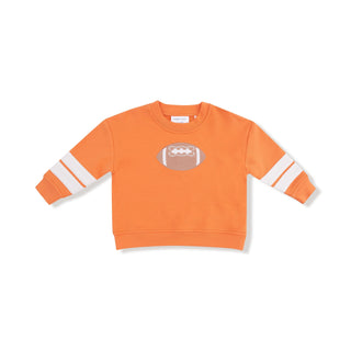 Cozy Drop Sleeve Sweatshirt with Varsity Stripes - Orange 940A Angel Dear Size: 6-12M