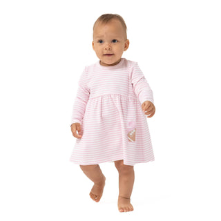 Long Sleeve Play Dress, Stripes with Football 952A Angel Dear Size: 6-12M