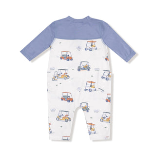 Romper with Contrast Sleeves, Zooming Golf Carts 969 Angel Dear Size: 0-3M