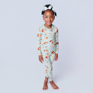 Bamboo Long Sleeve Pajama Set - Aloe Fall FloralKicKee PantsSize: 2T