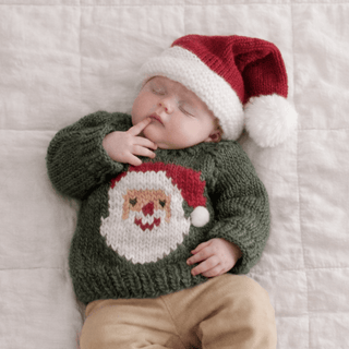 Santa Crimson Stocking Hat for Baby & Kids