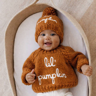 Lil' Pumpkin Sweater for Baby & Toddler Huggalugs Size: 0-6 months