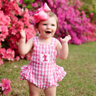 Hot Pink First Birthday Bubble Girl Bubble Seven Lantern Lane Size: 12M