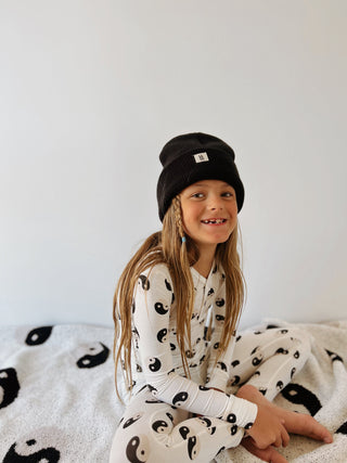 Bamboo Two Piece Pajamas - Black & White Yin Yangpajamasforever french babySize: 2/3 Years