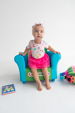 Dream Big Little Co x CoComelon Alphabet Dream Tutu Short Sleeve Bodysuit DressThe Dream Tutu Bodysuit DressDREAM BIG LITTLE COSize: 0-3M