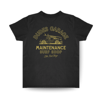 Dudes Garage Tee - BlackLITTLE RAD THINGSSize: 12/18M