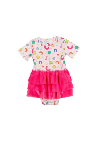 Dream Big Little Co x CoComelon Alphabet Dream Tutu Short Sleeve Bodysuit DressThe Dream Tutu Bodysuit DressDREAM BIG LITTLE COSize: 0-3M