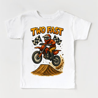Two Fast Motocross 2nd Birthday Shirt - Boys Birthday Tee