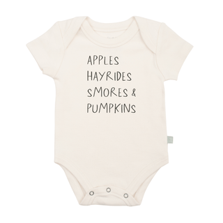 graphic bodysuit | apples hayrides smoresbodysuitsFinn + EmmaColor: DefaultSize: 0-3M