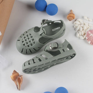 Aqua-Joy Kids Jelly Sandals - Waterproof Toddler Summer Shoes with Wide Toe Box & Anti-Slip Sole Jelly Sandal ozznekshoes Shoe size: 5 Color: Pink