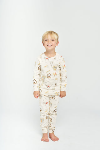 Away in a Manger PJ Long Sleeve Set Cotton Two Piece Holy Pals Size: 2