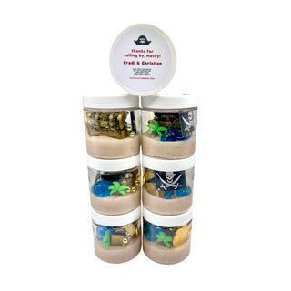 Pirate-Themed Play Dough Party Favors for Kids' Birthday Celebration Sensory Activity Bin Playful Little Minds Select Desired Quantity Of Jars: 8 I would like: Generic Birthday Label That Matches Theme