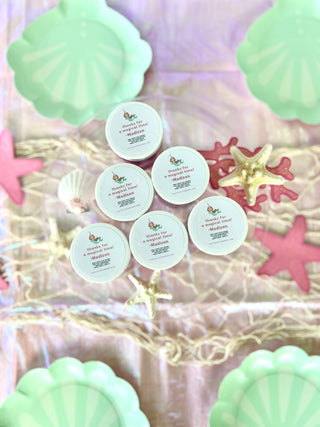 Custom Mermaid Play Dough Favors for Birthday Party Goodie Bags Sensory Activity Bin Playful Little Minds Select Your Desired Quantity: 8 I would like: Generic Birthday Label That Matches Theme