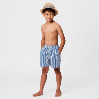 Denim Stripe Comfort Lined Swim Short Snapper Rock Size: 4 (3-4y)