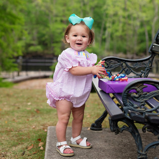 Smocked Birthday Girl Bubble Girl Bubble Seven Lantern Lane Size: 12M