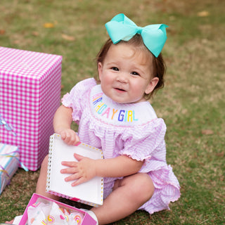 Smocked Birthday Girl Bubble Girl Bubble Seven Lantern Lane Size: 12M