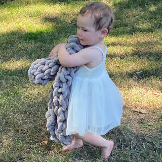 INFINITE CHUNKY KNIT BLANKET | MINKY | CUDDLE - MISTKids BlanketBIG LOViE