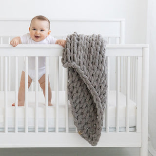 INFINITE CHUNKY KNIT BLANKET | MINKY | LITTLE - MISTKids BlanketBIG LOViE