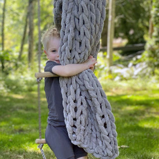 INFINITE CHUNKY KNIT BLANKET | MINKY | LITTLE - MISTKids BlanketBIG LOViE