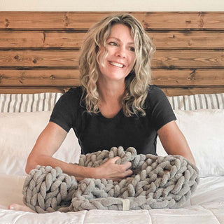 INFINITE CHUNKY KNIT BLANKET | MINKY | CUDDLE - MISTKids BlanketBIG LOViE