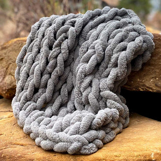 INFINITE CHUNKY KNIT BLANKET | MINKY | CUDDLE - MISTKids BlanketBIG LOViE