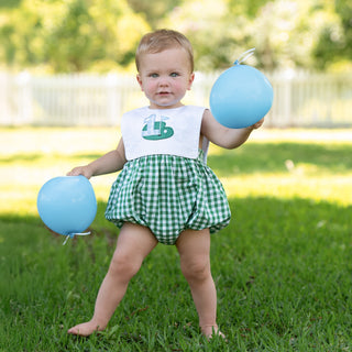 Baby Boy First Birthday Golf Hole-In-One Reversible Golf Bubble Baby One-Pieces Seven Lantern Lane Size: 12M