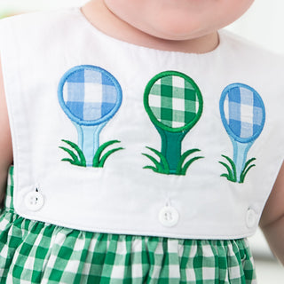 Baby Boy First Birthday Golf Hole-In-One Reversible Golf Bubble Baby One-Pieces Seven Lantern Lane Size: 12M