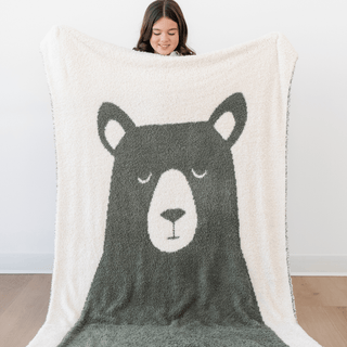 Double-Layer Bamboni® Toddler Blankets Saranoni Color: Bear Double Layer