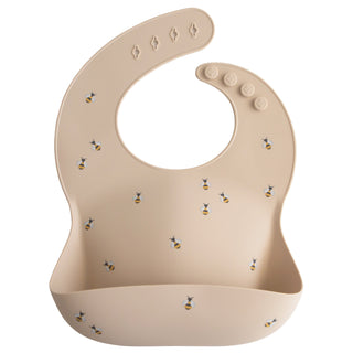 Silicone Baby BibSilicone BibMushieColor: Bees