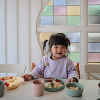Silicone Feeding Spoons 2-Packsilicone tablewareMushieColor: Cambridge Blue/Shifting Sand