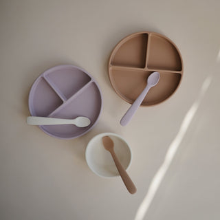 Silicone Suction Bowlsilicone tablewareMushieColor: Cambridge Blue