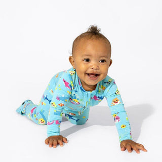Bamboo Convertible Footie Romper - Baby Shark Baby & Toddler Sleepwear