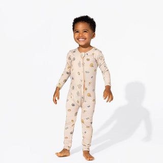 Bamboo Convertible Footie Romper - Football Baby & Toddler Sleepwear