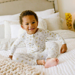 Bamboo Convertible Footie Romper - Milk and Cookies Baby & Toddler Sleepwear