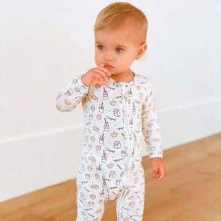 Bamboo Convertible Footie Romper - Milk and Cookies Baby & Toddler Sleepwear