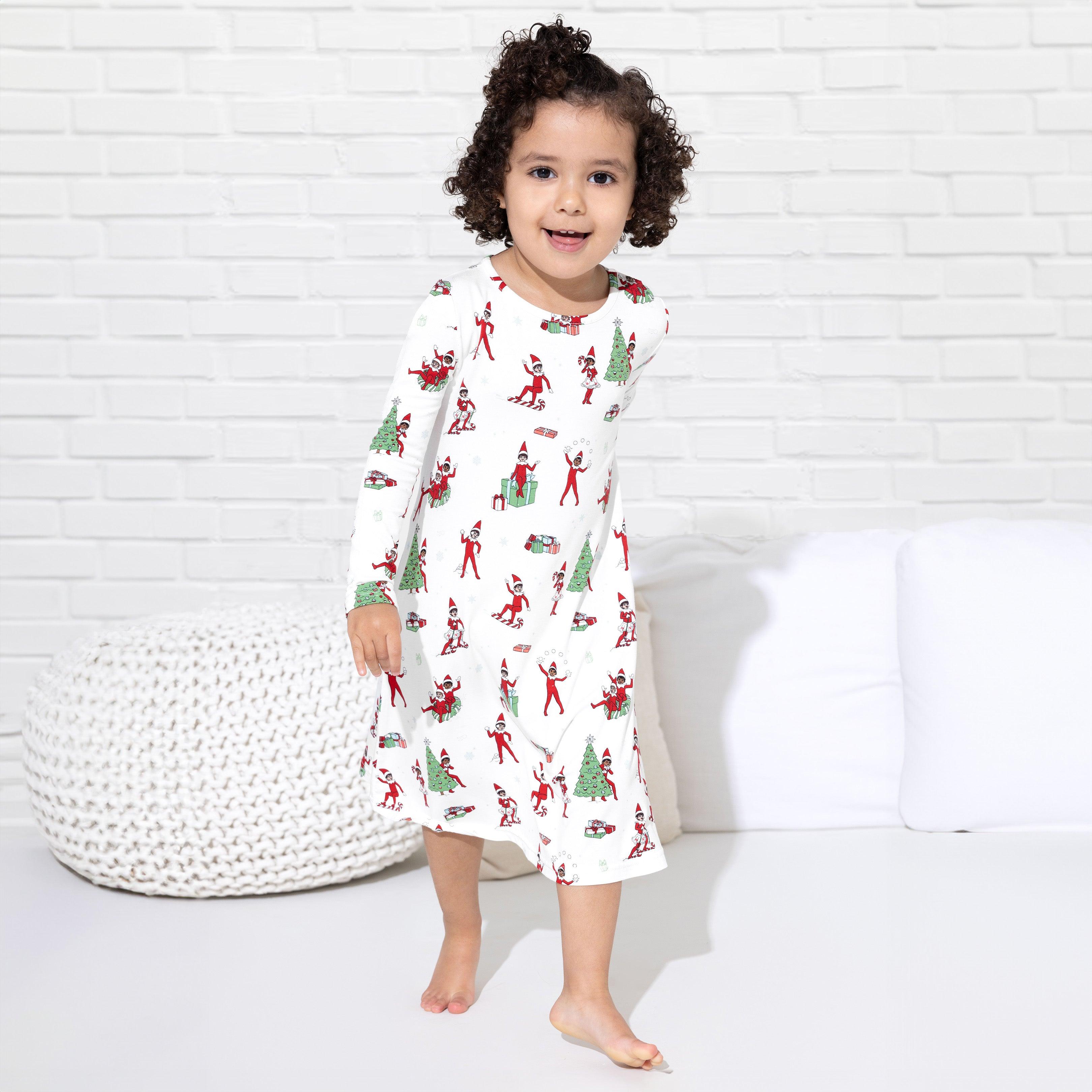 long sleeve bamboo dress Long Sleeve Bamboo Girls Twirl Dress