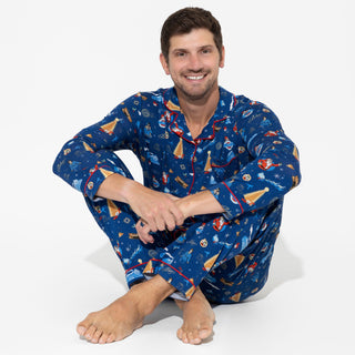 Men's Bamboo Long Sleeve Pajama Set - The Polar Express Bellabu Bear Size: S