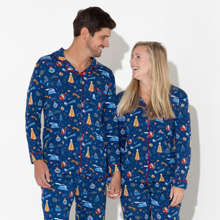 Men's Bamboo Long Sleeve Pajama Set - The Polar Express Bellabu Bear Size: S