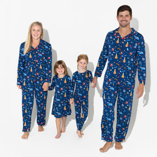 Men's Bamboo Long Sleeve Pajama Set - The Polar Express Bellabu Bear Size: S
