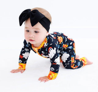 Bamboo Convertible Footie Romper - Austin (Ghosts) Birdie Bean Size: 0-3 Months