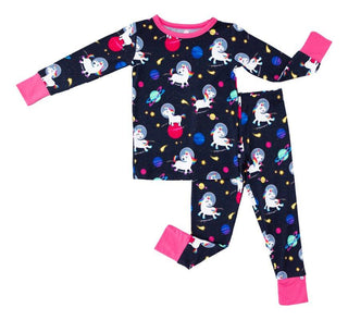 Bamboo Long Sleeve Pajama Set - Luna (Unicorns and Space) Baby & Toddler Sleepwear