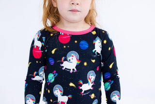 Bamboo Long Sleeve Pajama Set - Luna (Unicorns and Space) Baby & Toddler Sleepwear