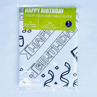 Surprise Party Coloring Tablecloth Posters Creative Crayons Workshop OPTIONS: Non-Personalized Images Only