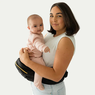 The Tushbaby Hip Carrier Baby & Toddler Tushbaby Color: Black & Gold Design: Tushbaby