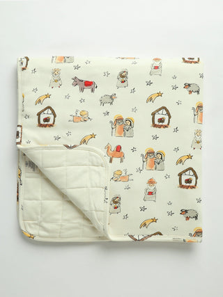 Away in a Manger Blanket Cotton Blankets Holy Pals Size: Baby