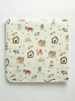 Away in a Manger Blanket Cotton Blankets Holy Pals Size: Baby