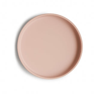 Classic Silicone Suction Plate silicone tableware Mushie Color: Blush
