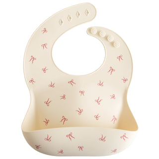 Silicone Baby BibSilicone BibMushieColor: Bows