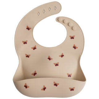 Silicone Baby BibSilicone BibMushieColor: Butterflies