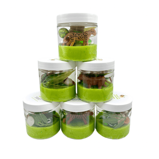 Party Animals | Wild Animals | Zoo Play Dough Party Favors Sensory Activity Bin Playful Little Minds Select Desired Quantity of Jars: 8 I would like: Generic Birthday Label That Matches Theme